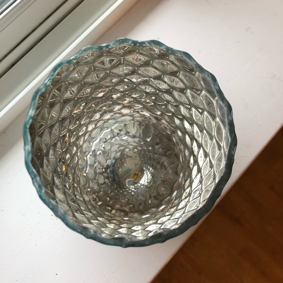 Kirklands Accents Blue And Gray Mercury Glass Vase Poshmark